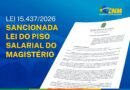 Sancionada lei do novo piso do magistério: impacto de R$ 8 bilhões vai pesar no caixa das prefeituras em 2026