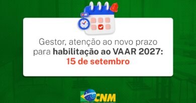 MEC prorroga para 15 de setembro prazo de habilitação ao VAAR 2027; AROM alerta municípios de Rondônia
