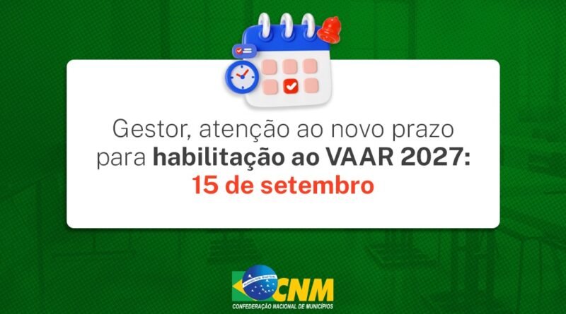 MEC prorroga para 15 de setembro prazo de habilitação ao VAAR 2027; AROM alerta municípios de Rondônia
