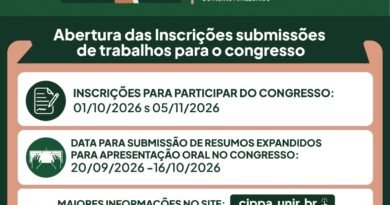 AROM divulga 1º Congresso Internacional de Políticas Públicas da Amazônia promovido pela UNIR
